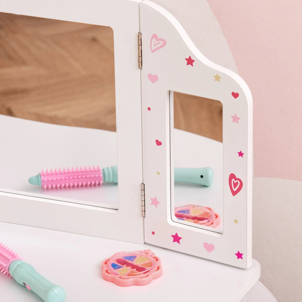 Tocador Bambini con Specchio e Cassetto ¨C zephmum ¨C Bianco