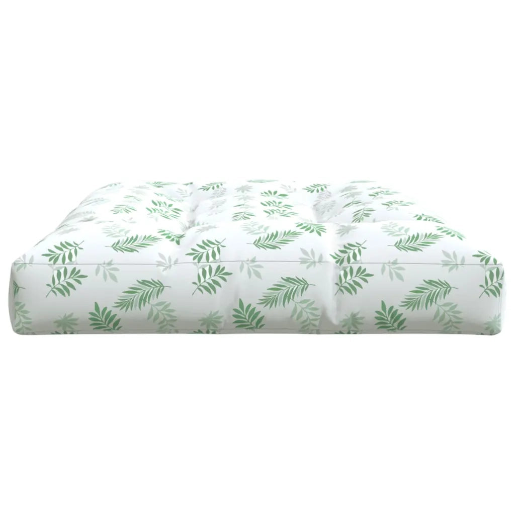 Cuscino per Pallet con Motivo a Foglie 120x80x12 cm in Tessuto 360531