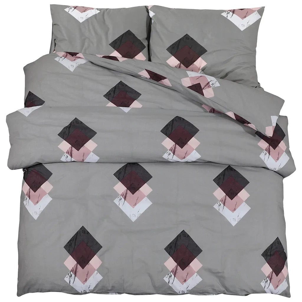 Set Copripiumino Grigio 140x200 cm in Cotone CFW1661857