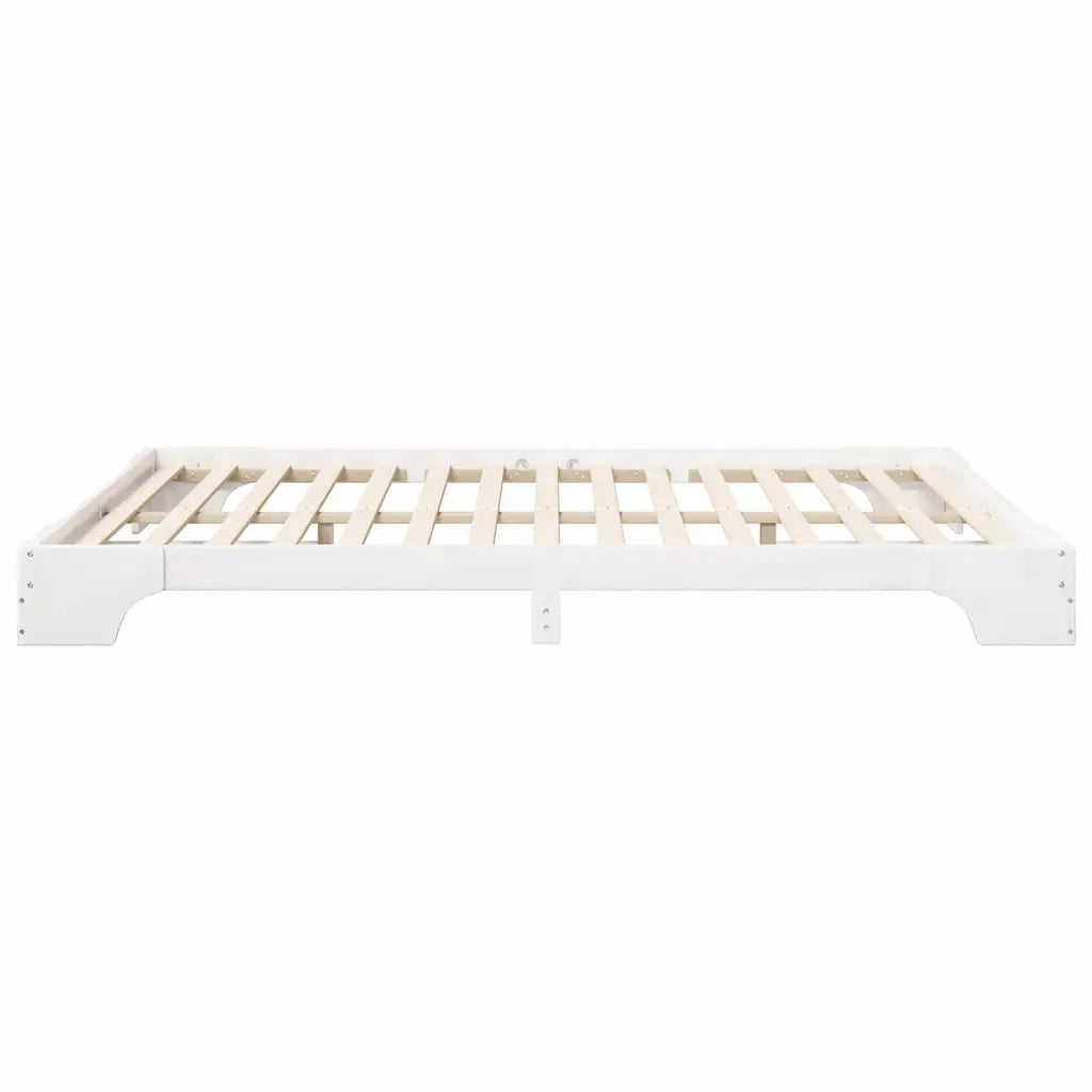 Struttura del letto Bianco 160 x 210 cm Pino massello