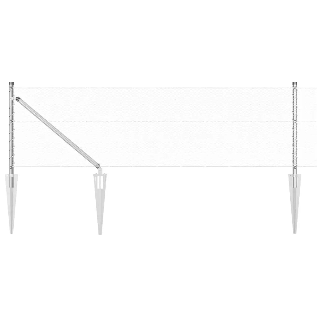 Palo della recinzione Argento 50 x 0,6 m (rete da 13 mm)