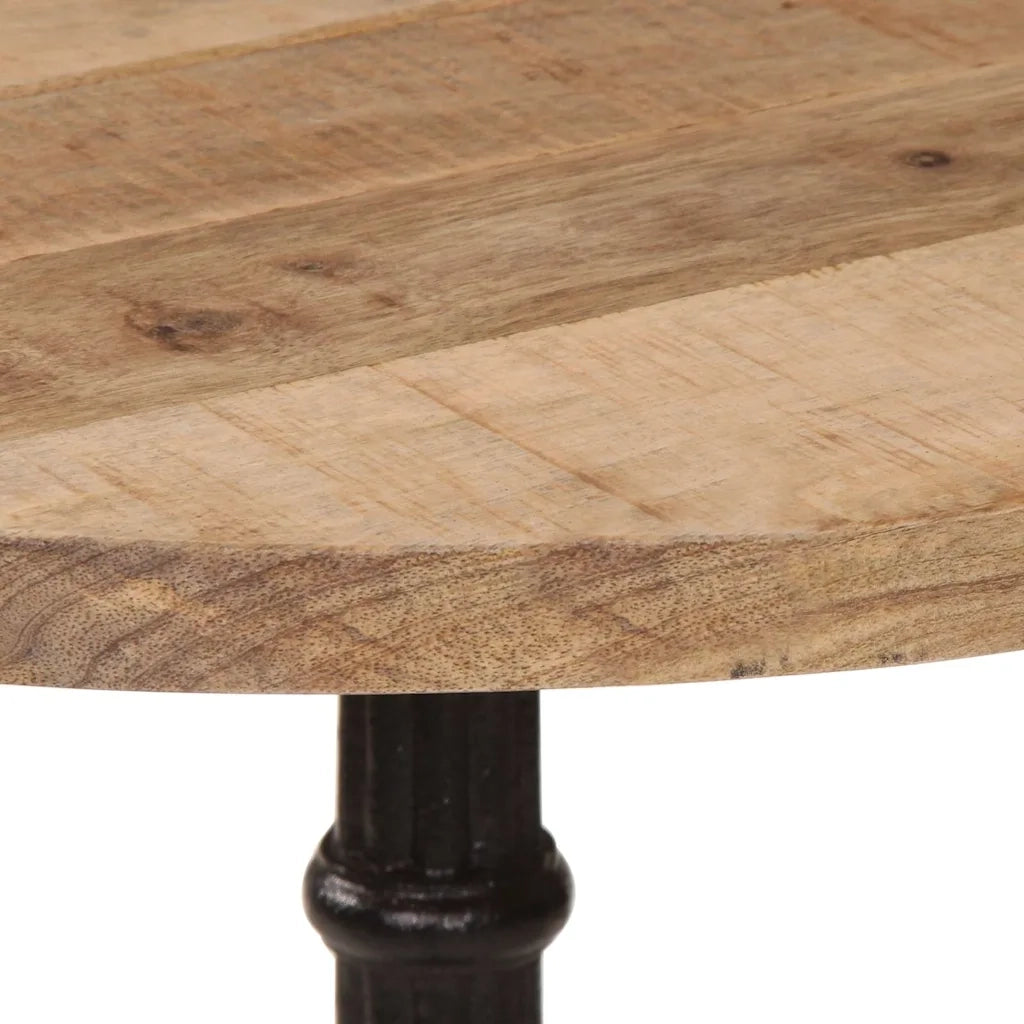 Tavolino da Bistrot ?60x76 cm in Legno di Mango Grezzo