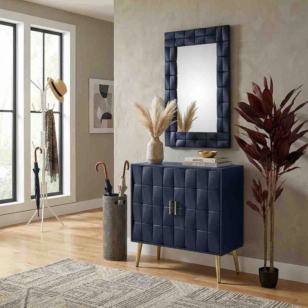 Mobile ingresso in legno nero 76x38x83h cm