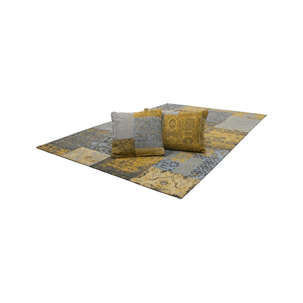 Cuscino Jacquard Gold 150 in cotone stile patchwork