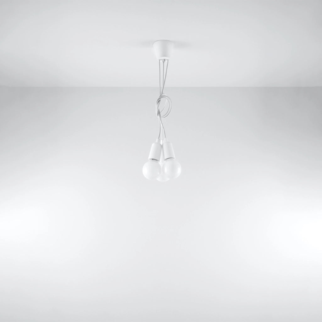 Lampada a sospensione DIEGO 3 bianco