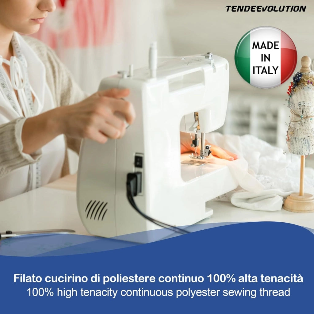 Filo da Cucire Esterno & Nautico Blu - Resistenza Superiore & Durabilità - 1500 mt - Perfetto per Pelle, Scarpe, Tela, Tappezzeria
