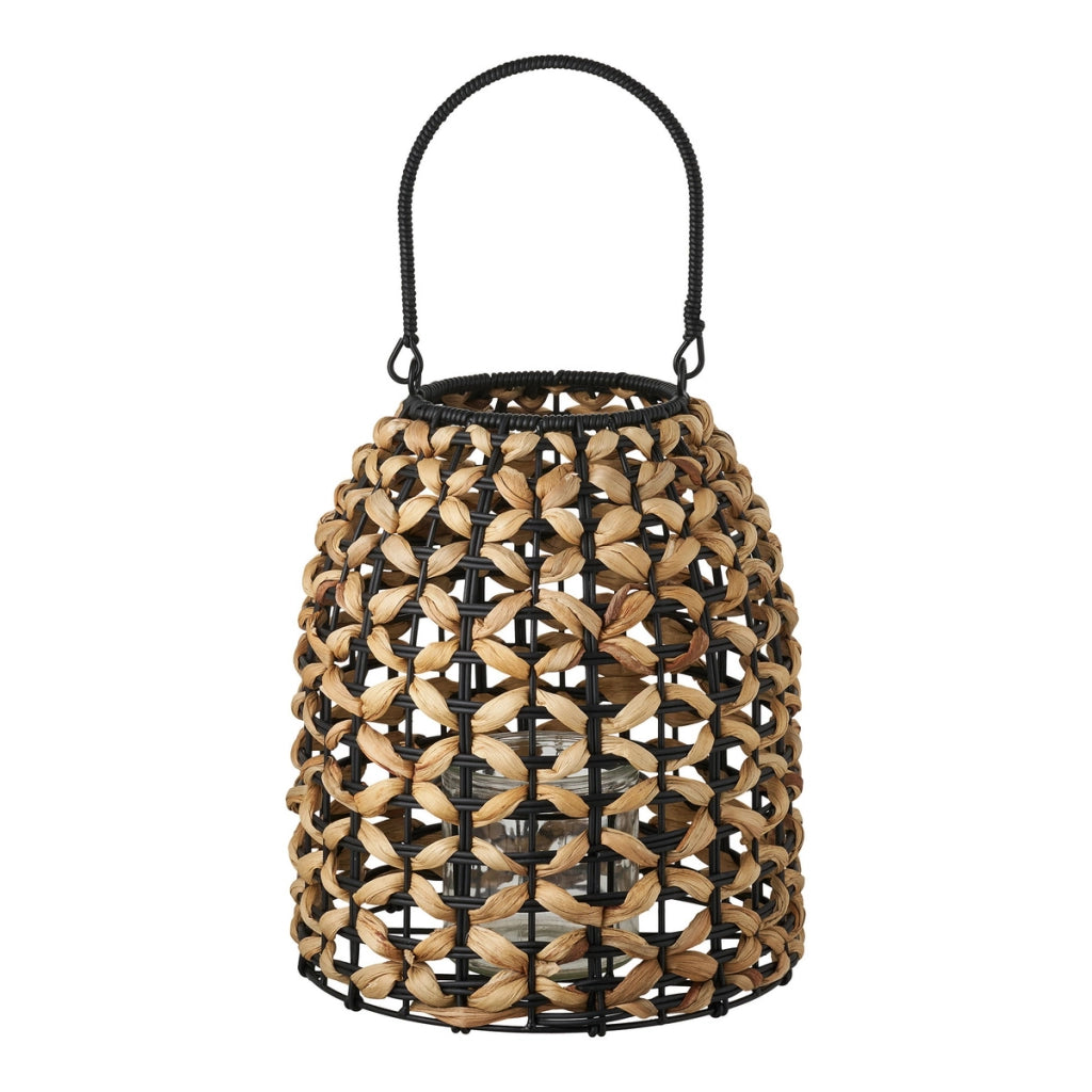 Lanterna Pinto, Marrone, Rattan Sintetico, 24x24x28,5 cm