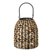 Lanterna Pinto, Marrone, Rattan Sintetico, 24x24x28,5 cm