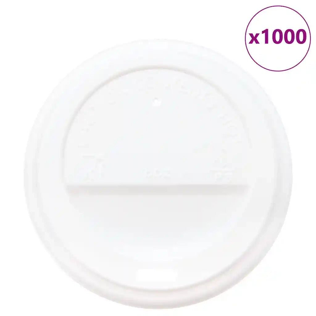 Coperchi Tazze da Caff¨¨ Carta ?80mm 8oz 1000 pz Plastica Bianca CFW5289176