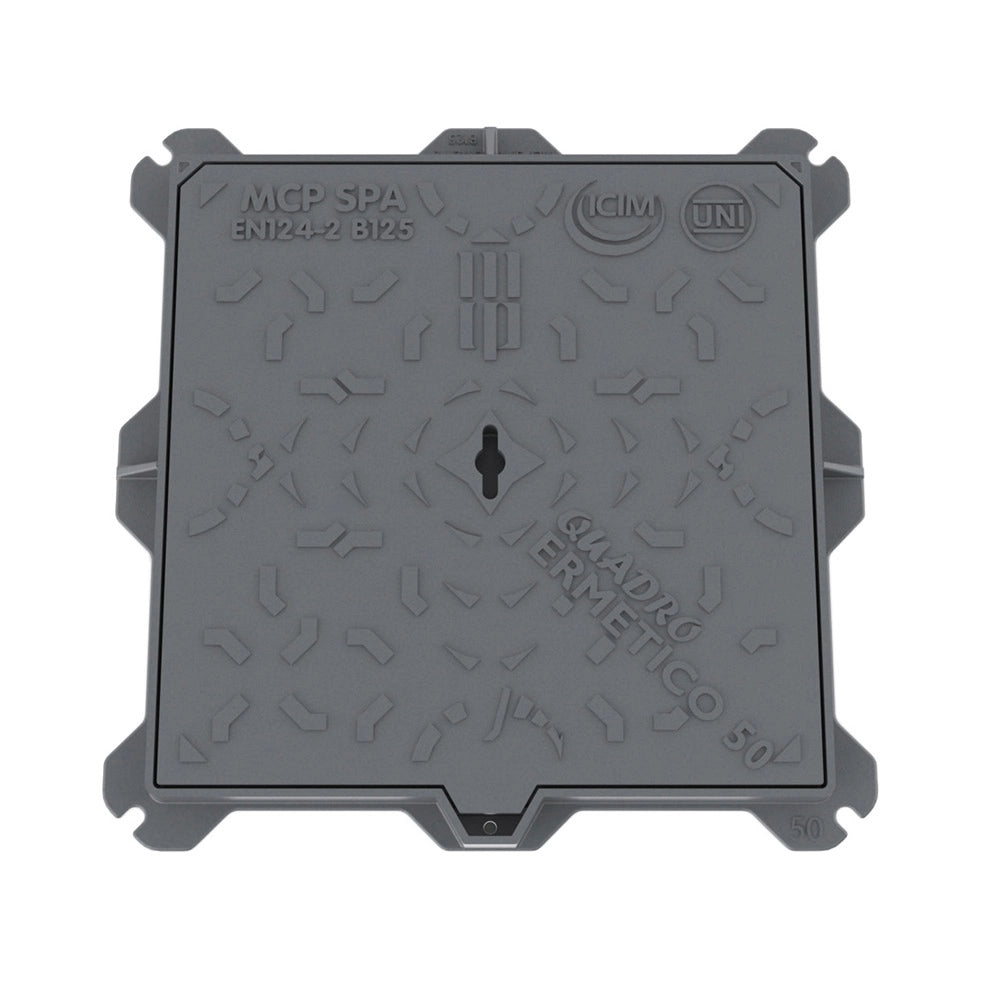 CHIUSINO IN GHISA B125- cm 30 x 30- MCP- pezzi 1