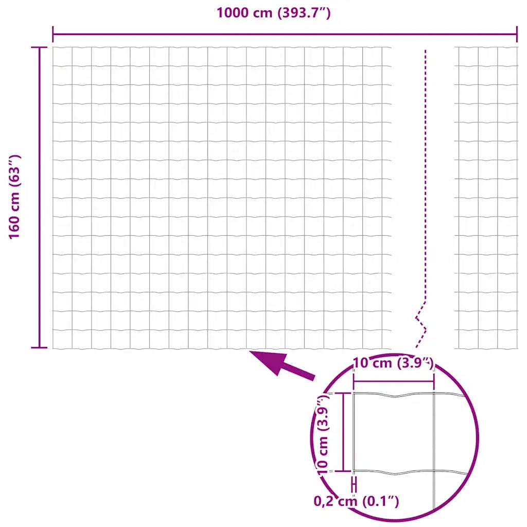 Recinzione Euro Verde 1.6 x 10m Ferro rivestito in PVC 42004369