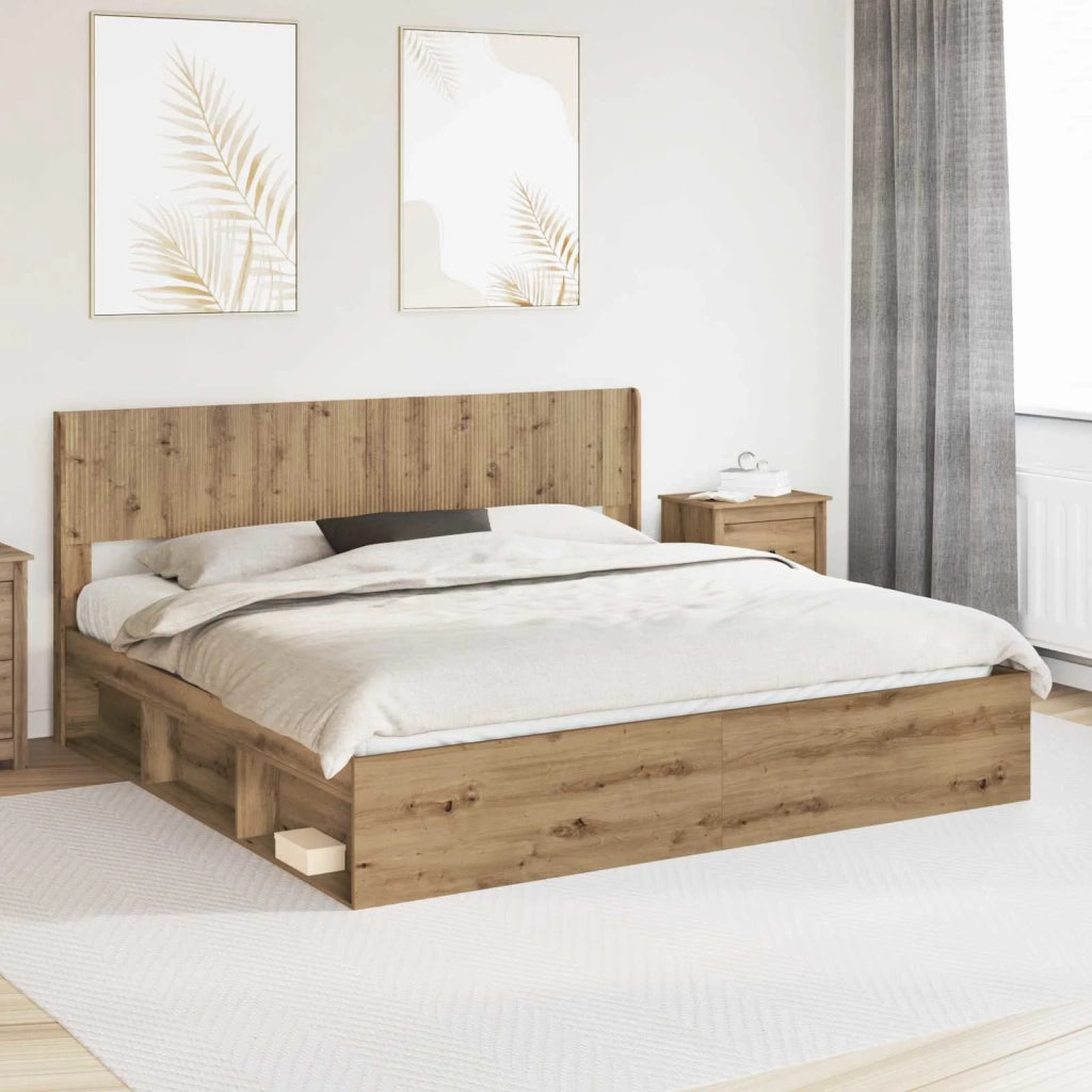 Testiera Letto Rovere Artigianale Legno ingegnerizzato 889674