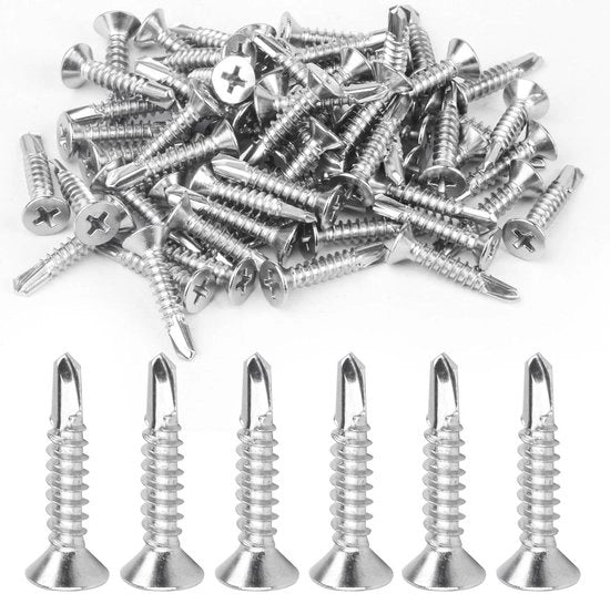 150 pezzi di viti a croce a tappo autoimpatto M48 x 25 mm - viti a croce a tappo in acciaio inossidabile