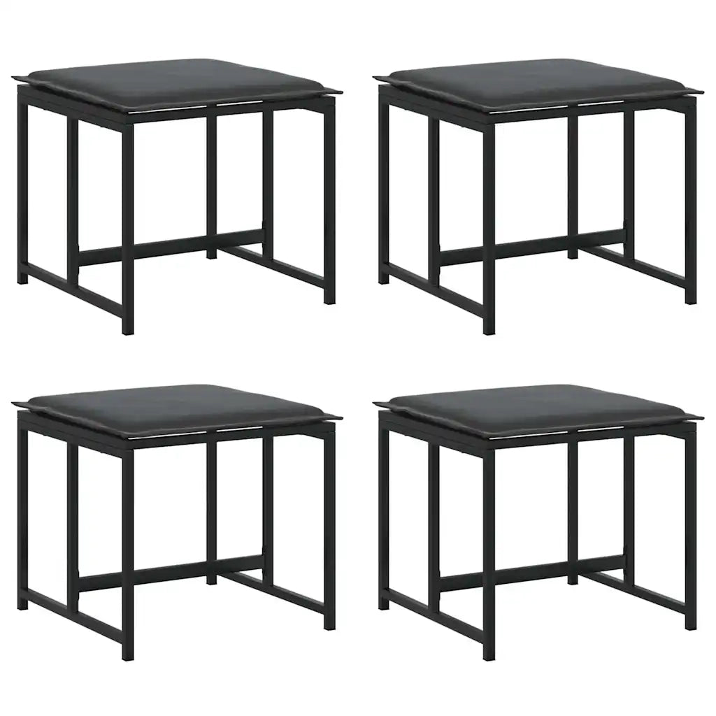 Set da Pranzo per Giardino 13 pcs Nero Acciaio 3335865