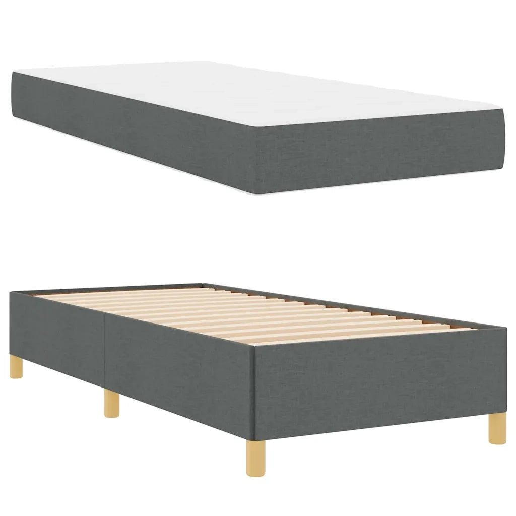Struttura del letto-Giroletto Grigio scuro 90 x 200 cm Tessuto 195106