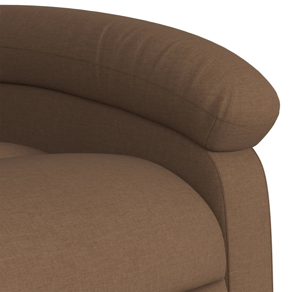 Divano Sedia-Poltrona Reclinabile in Tessuto Marrone 951119