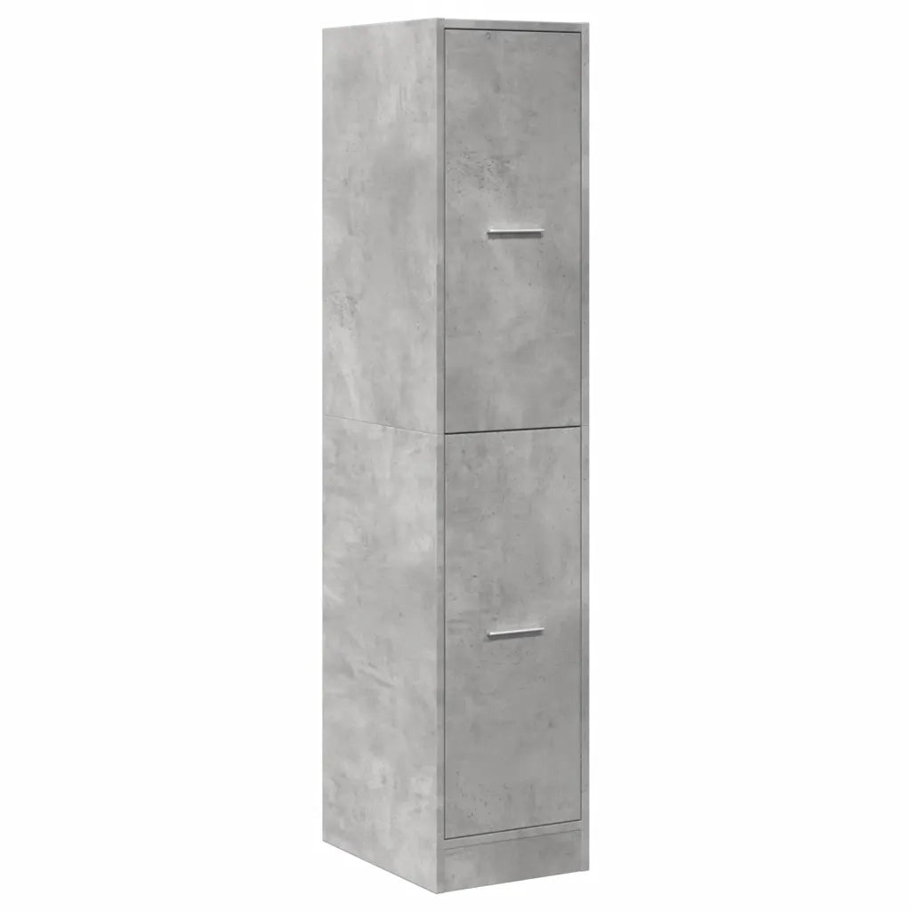 Mobiletto da farmacia multifunzionale contenitore 30 x 41 x 144,5 cm legno composito grigio cemento 02_0050622