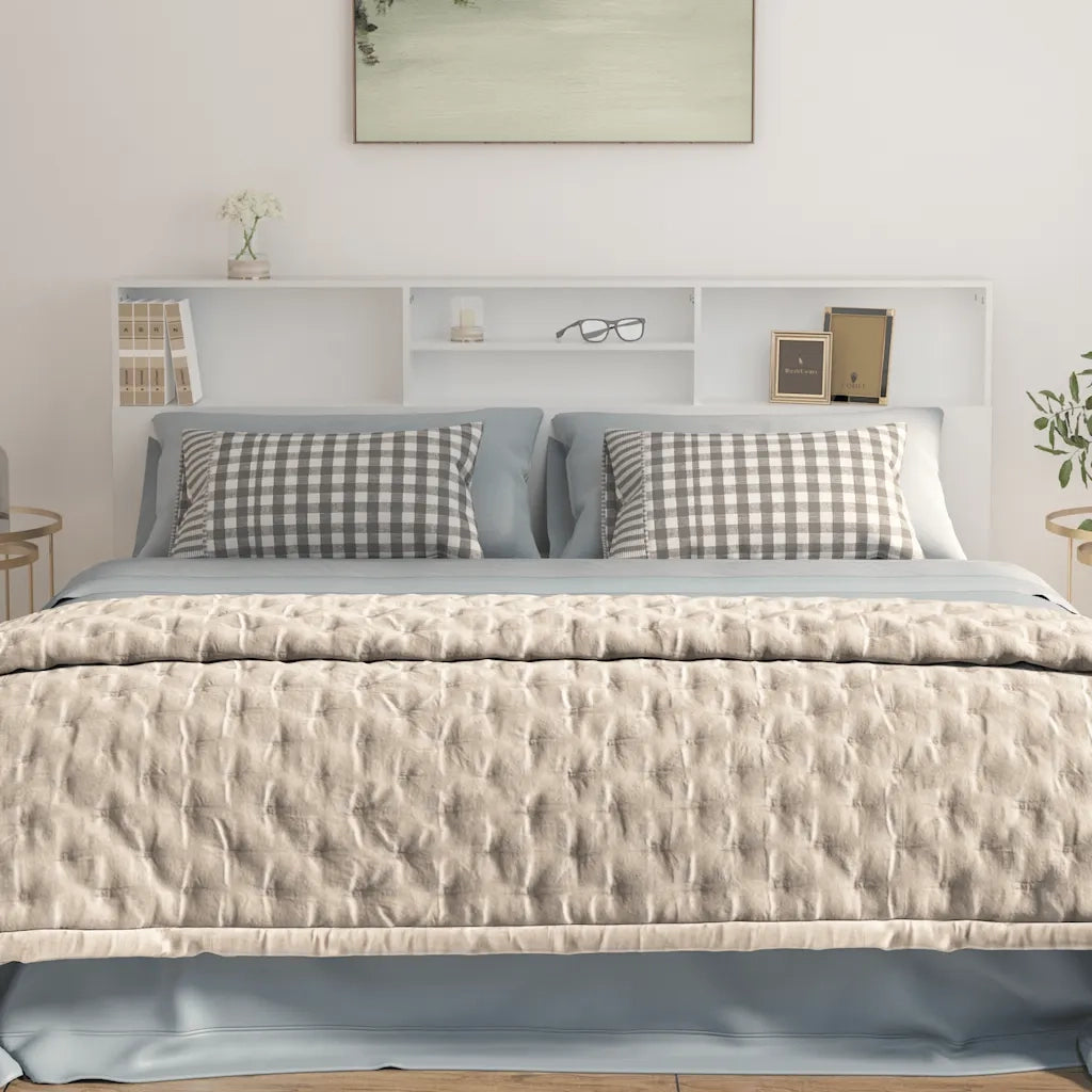 Testiera | Testata con Contenitore Bianco 200x19x103,5 cm