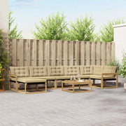 Set di divani da esterno 8 pcs Bianco e Beige 3388919