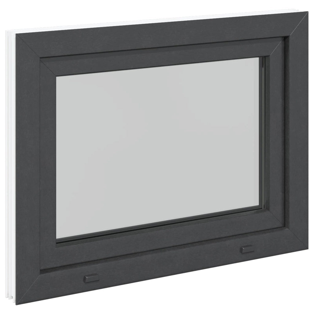 Finestra per Soffitta RISOR 80 x 70 cm PVC e Vetro Antracite 42047324