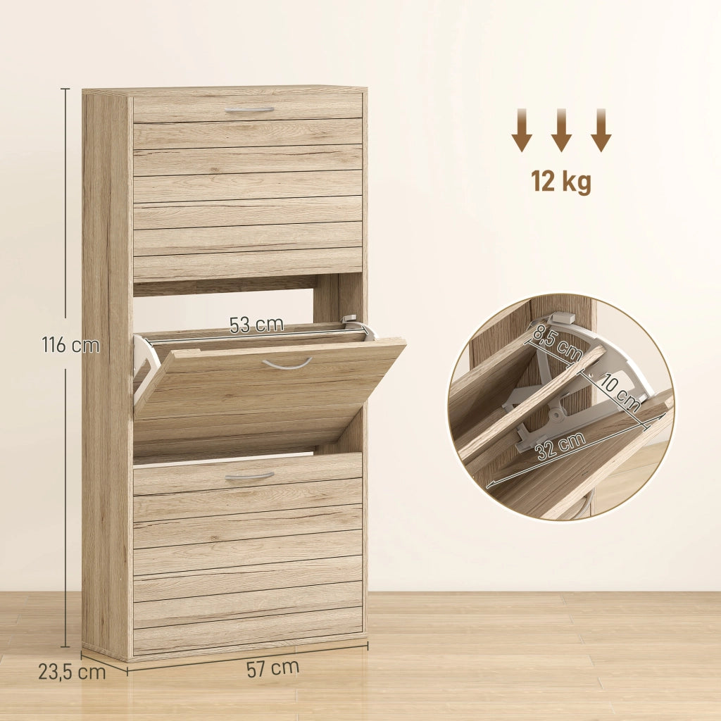 Scarpiera con 3 Ante ¨C Minimal ¨C Robe 12 Pares 88x132x19