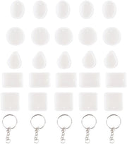 Set di anelli per pendenti in silicone da 20 - Anelli per pendenti riciclabili - Anelli per chiavi - Sostituti di anelli per pendenti - Duraturo e leggero - Posizione ottimale dei fori