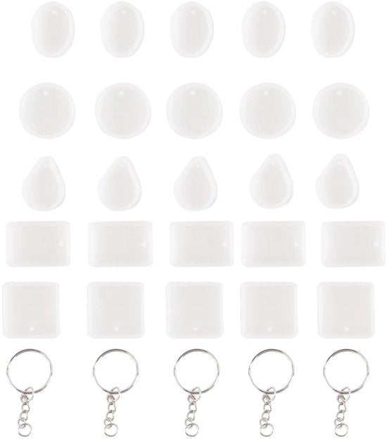 Set di anelli per pendenti in silicone da 20 - Anelli per pendenti riciclabili - Anelli per chiavi - Sostituti di anelli per pendenti - Duraturo e leggero - Posizione ottimale dei fori
