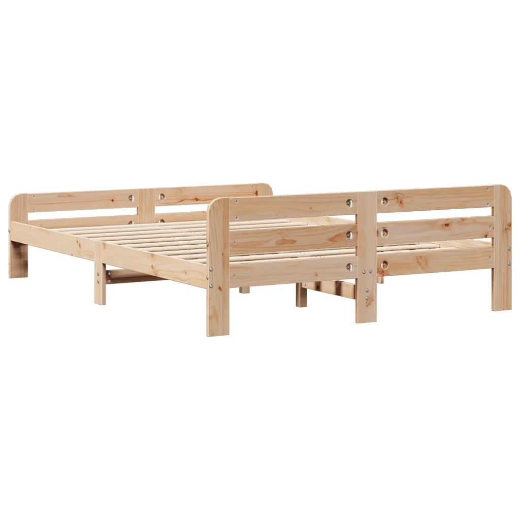 Letto senza Materasso 150x200 cm in Legno Massello di Pino 855469