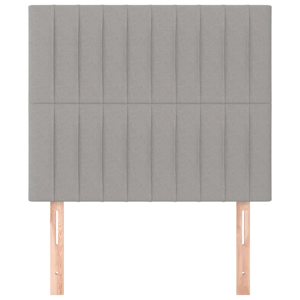 Testiera-Testata Decorativa Grigio Chiaro 80x5x118/128 cm Tessuto 466399