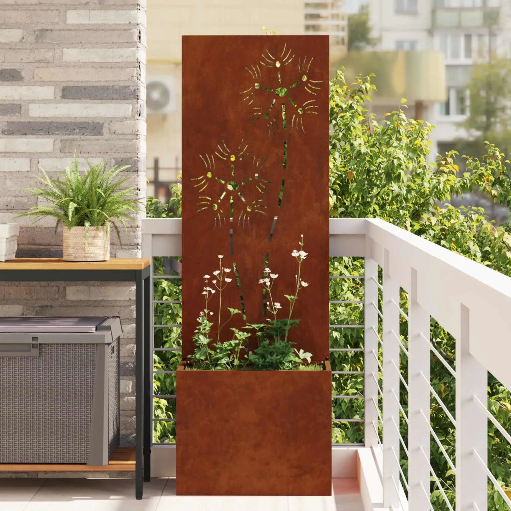 Schermo per privacy in giardino Ruggine 50 x 32 x 150 cm 876440