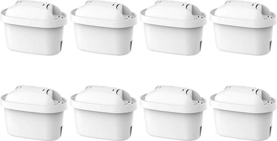Filtro per Acqua a Goccia Certificato TÜV SÜD - Compatibile con Brita Maxtra+ - Brita Style - Brita Fun - Merella Cool - Mavea Elemaris XL - Brita Flow - Pacchetto da 8
