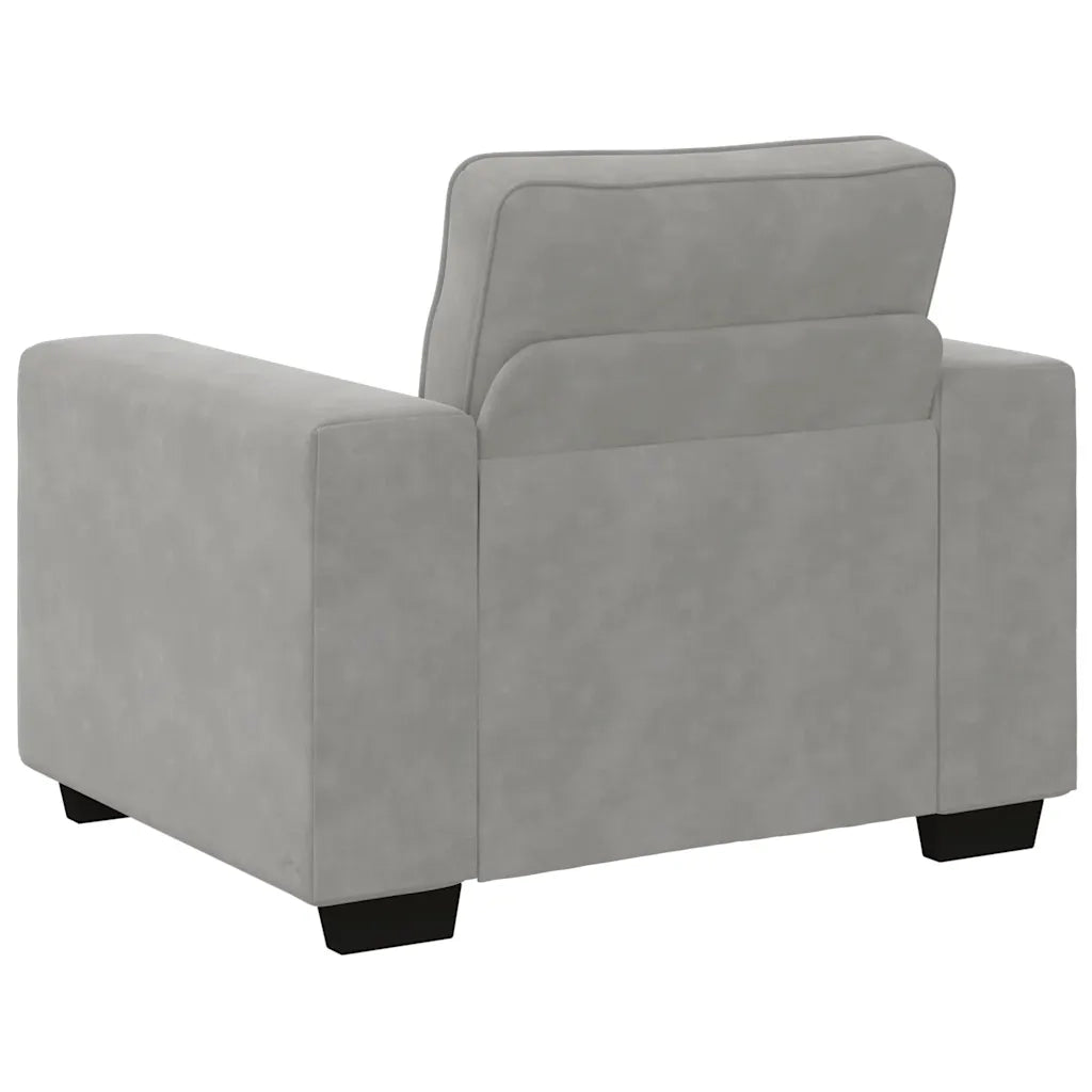 Divano Sedia Grigio Chiaro 100x77x82 cm Velluto 4105247