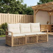 Set Divano da Giardino 3 pz Beige polyrattan 3435630