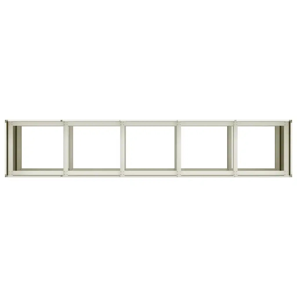 Fioriera Bianca 200x40x80 cm in Acciaio Laminato a Freddo 860725