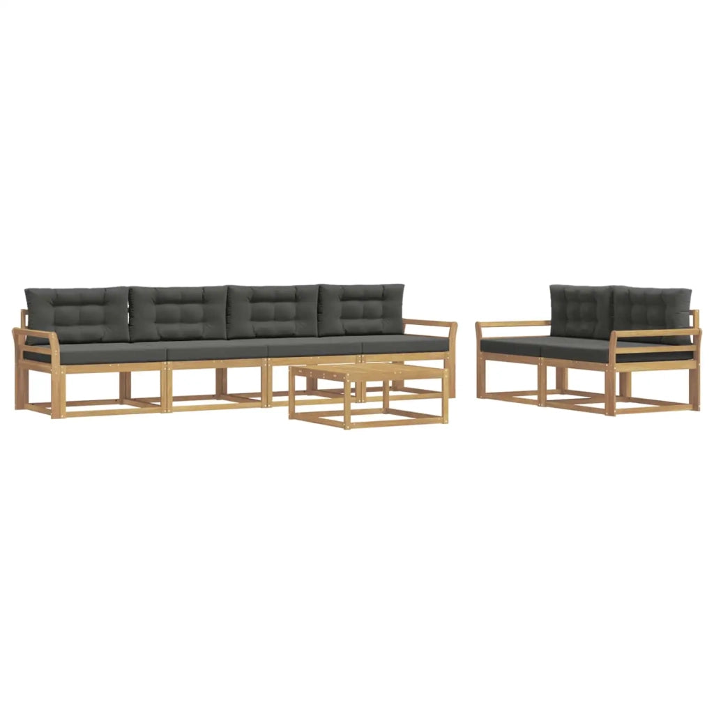 Set di divani da esterno 6 pz Bianco e Antracite 3386096