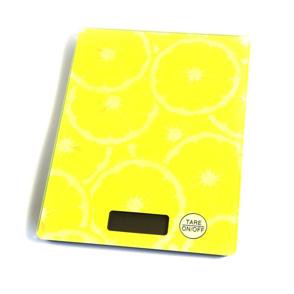 Trade Shop - Bilancia Digitale Lcd Piatto Ripiano In Vetro Da Cucina 5kg Da1gr A 5kg Fantasia -