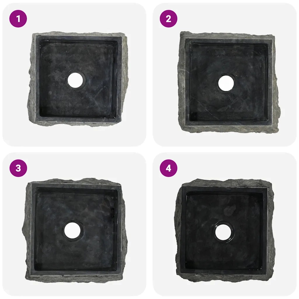 Lavandino Nero 30x30x13 cm in Marmo 149175