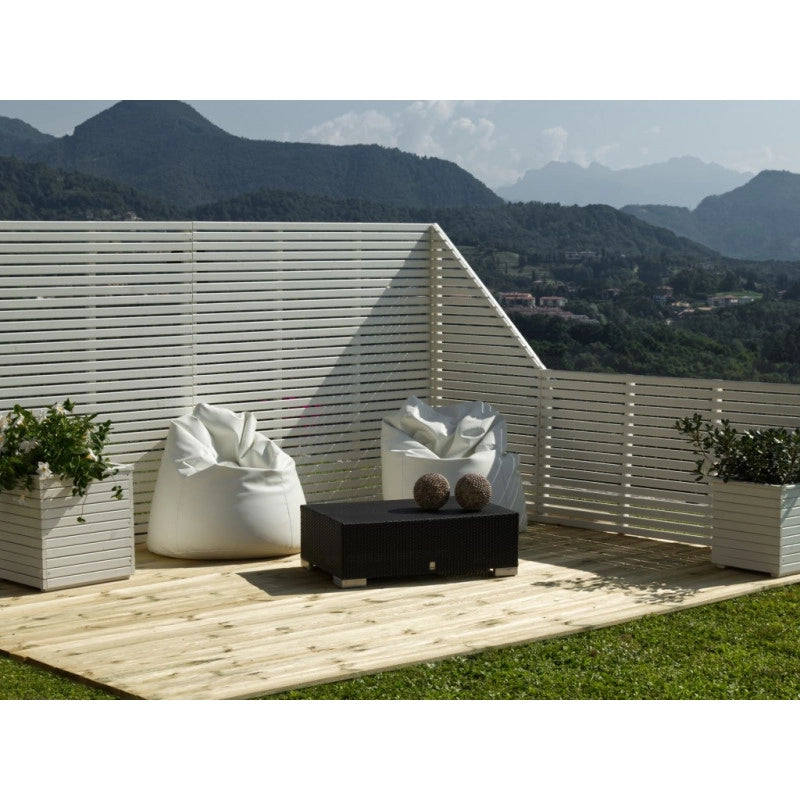 Frangivista in legno bianco 2 pezzi totali, pannelli 180x87 cm per privacy balcone e giardino - Esterni da Vivere