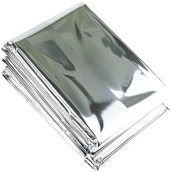 Set di coperte termiche 4 pezzi - Coperte isolanti Mylar - Materiale duraturo - Conserva il calore corporeo - Protezione di emergenza compatta - Coperte termiche