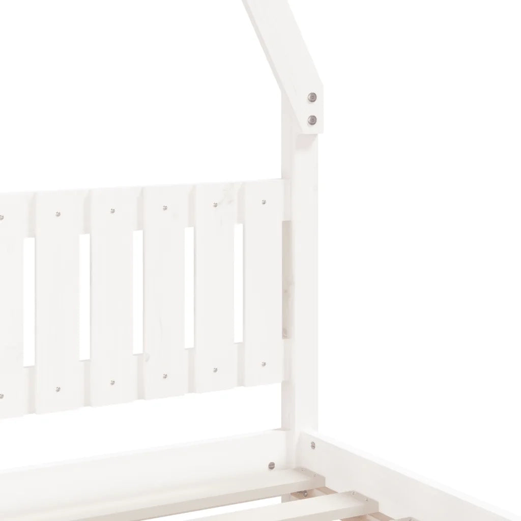 Giroletto per Bambini-Struttura Letto Bambini Bianco 90x200cm in Legno Massello di Pino 425827