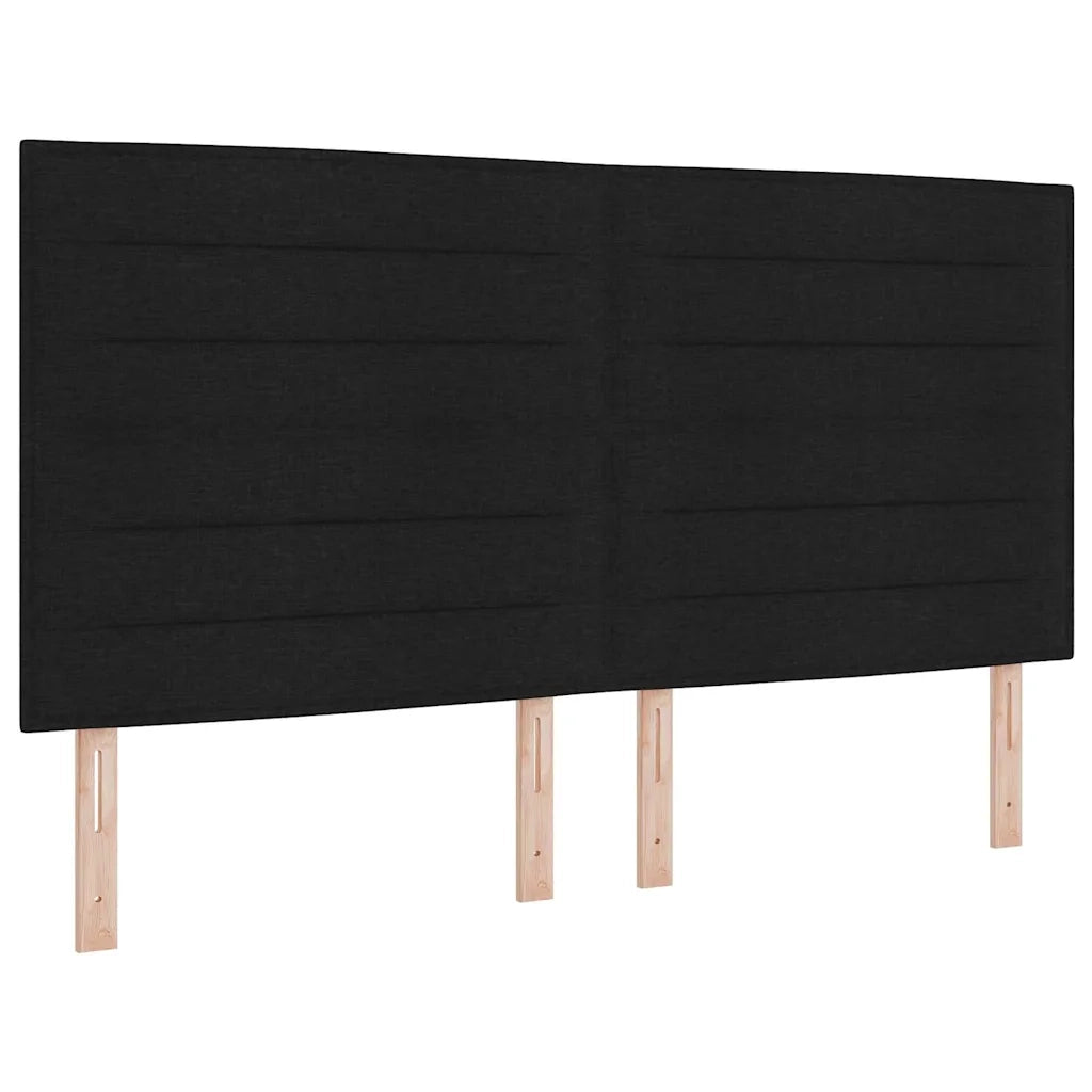 Letto a molle con materasso Nero 180 x 200 cm Tessuto 3339331