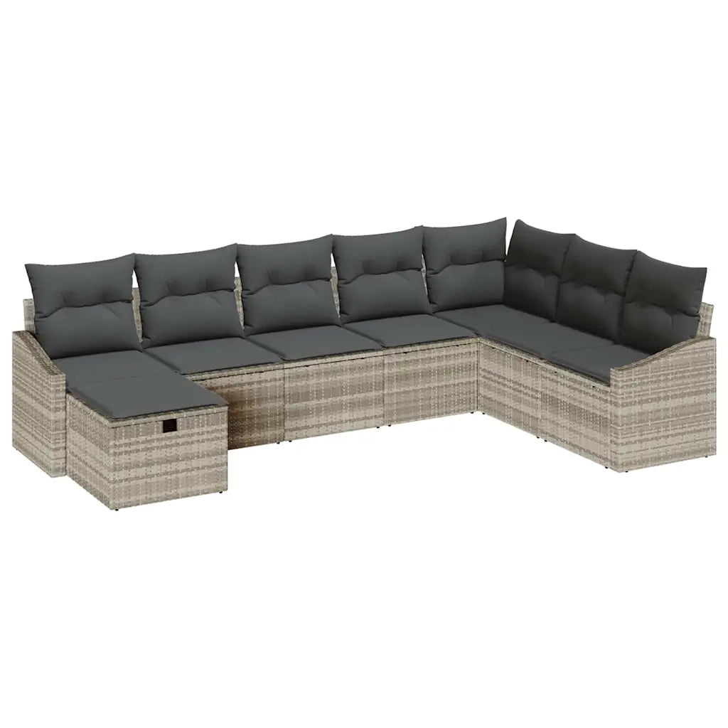 Set di divani con cuscino 9 pcs polyrattan