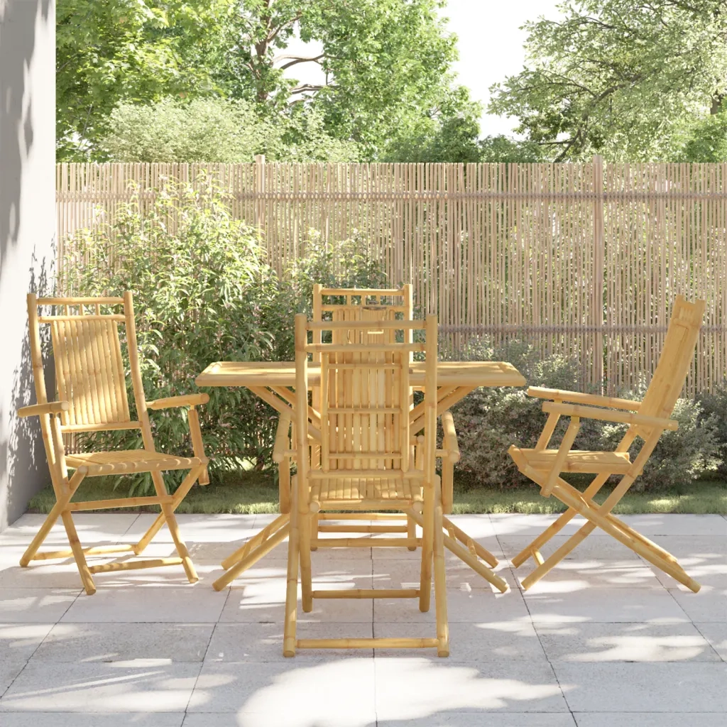 Set da Pranzo da Giardino 5 pz in Bambù 3278529