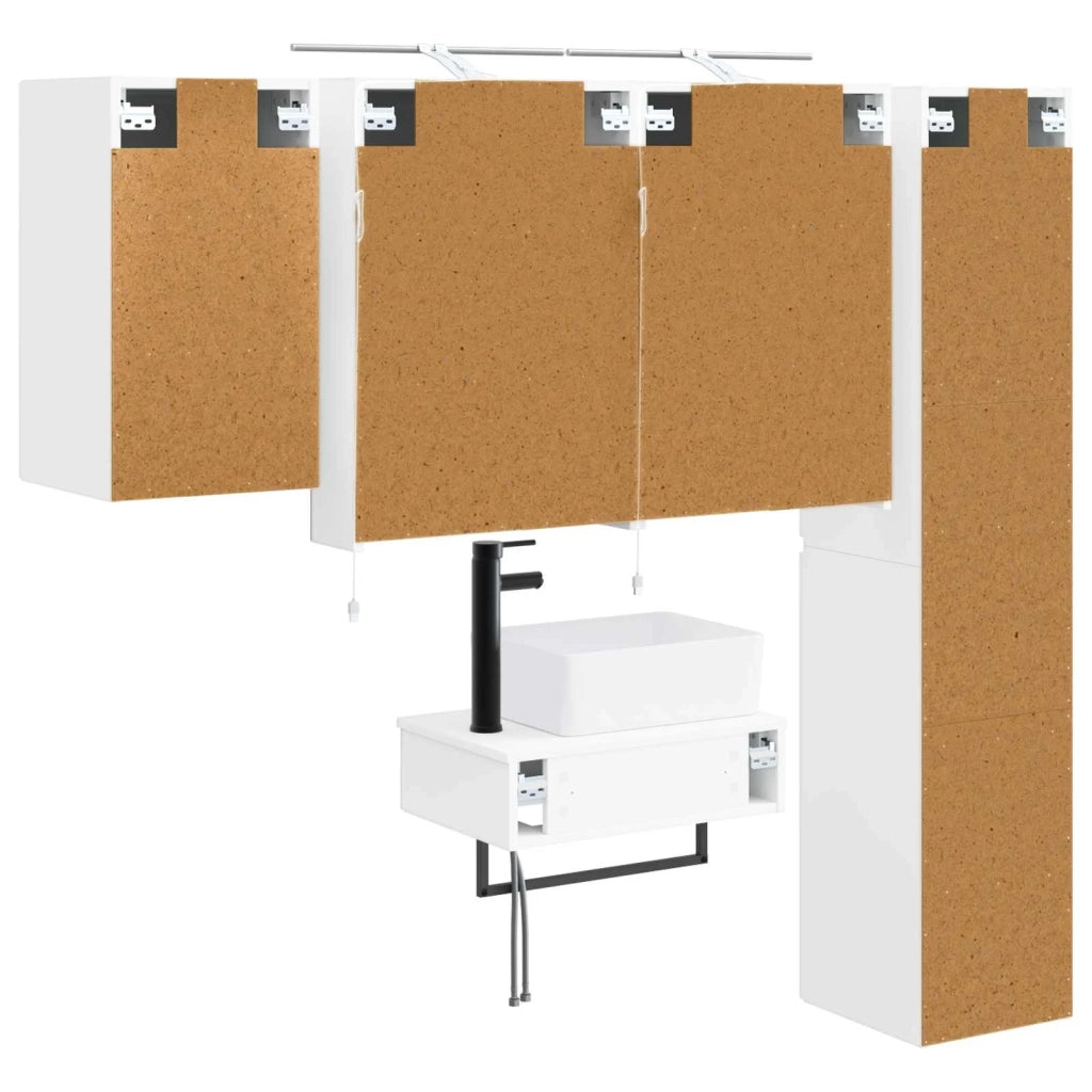 Set di mobili per il bagno 5 pz Bianco 3407263