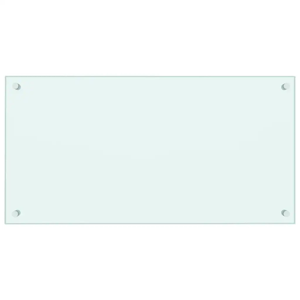 Paraschizzi per Cucina 2 pz Bianchi 80x40 cm in Vetro Temperato 3315786