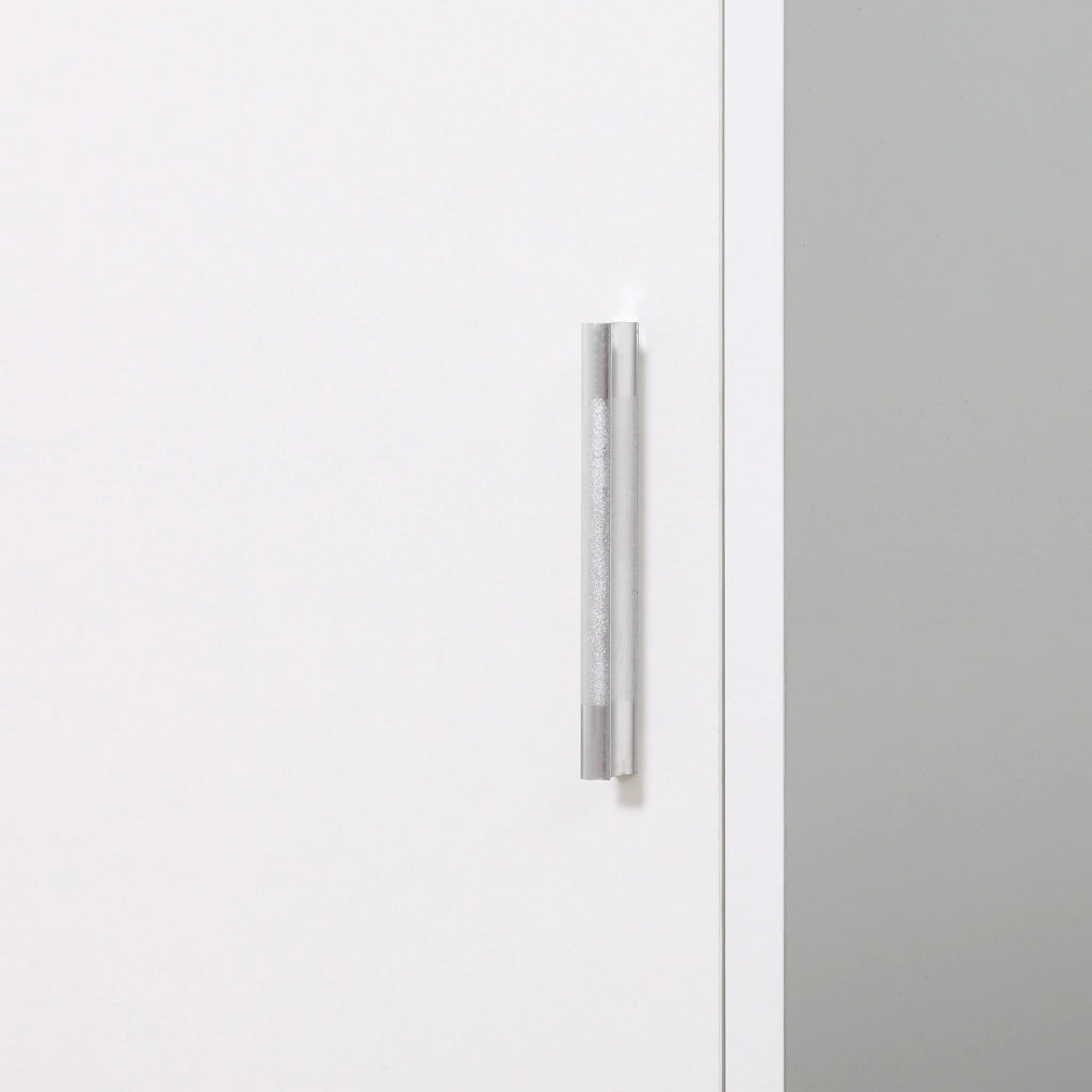 Mobile Colonna Bagno 5 Ripiani ¨C Xylo ¨C Bianco Legno Specchio 32x28x162 cm