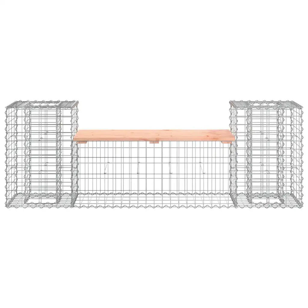 Panchina Giardino | Panca da Giardino Design Gabbione 183x41x60,5 cm Massello Douglas