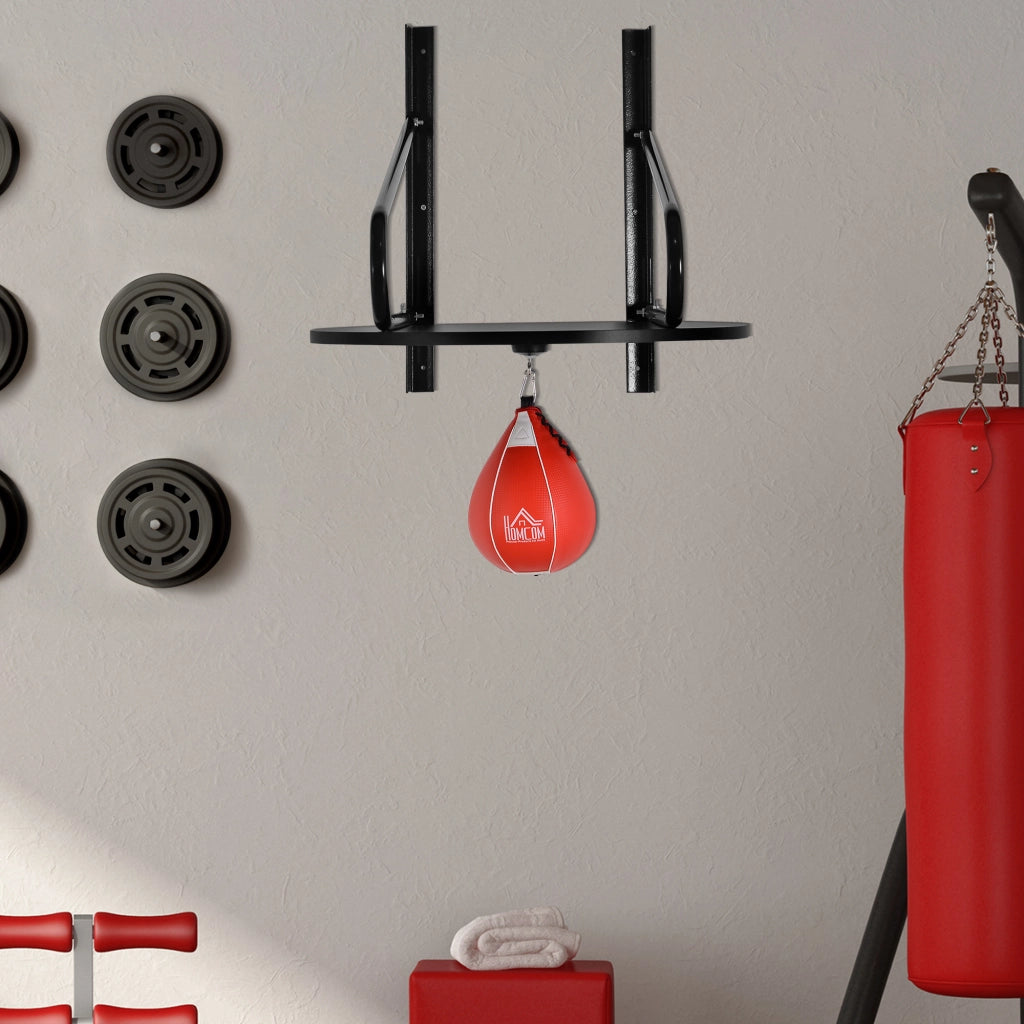 Sacco da boxe con supporto a muro girevole ¨C zephmum ¨C Nero e rosso 60x73x80 cm