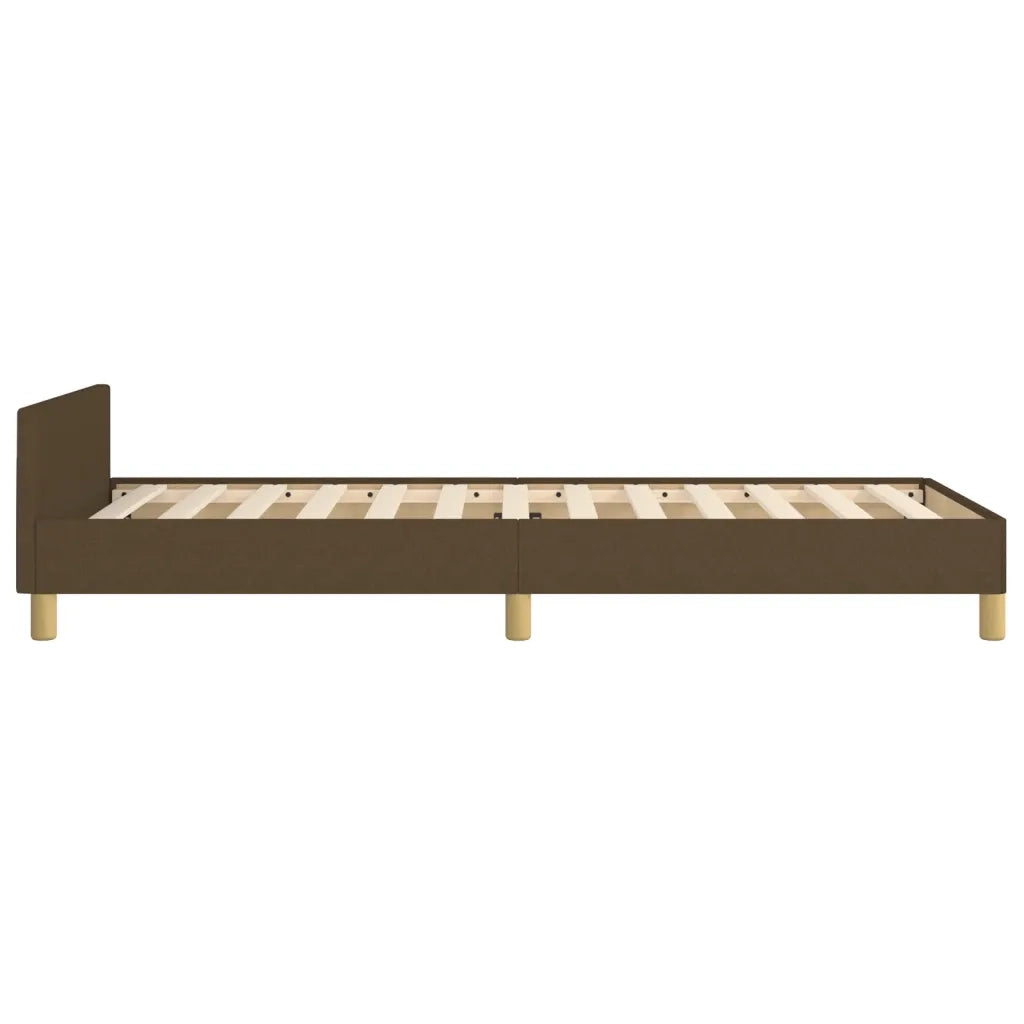 Giroletto senza Materasso Marrone Scuro 100x200 cm Tessuto 3124955