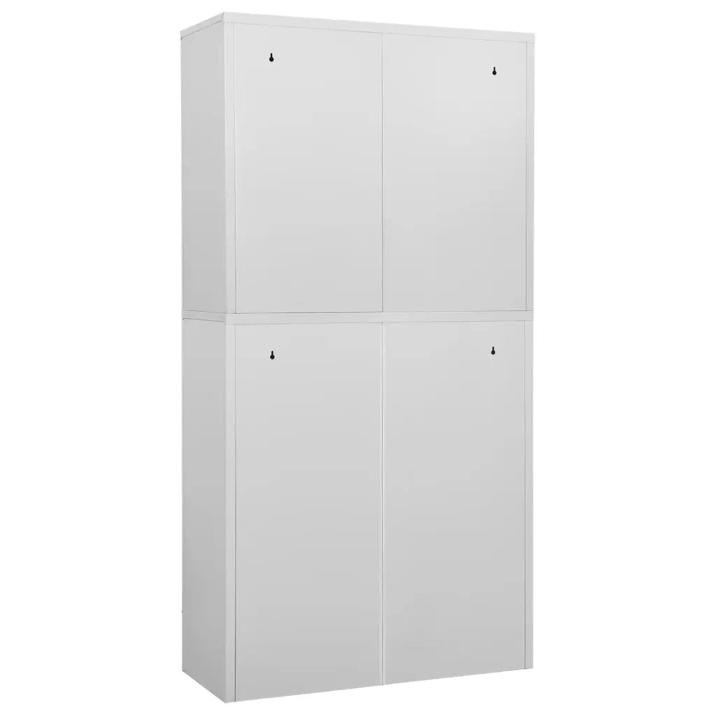 Armadio per Ufficio Grigio Chiaro 90x40x180 cm in Acciaio 336414